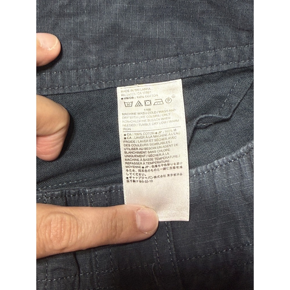 Banana Republic Cargo Pants Mens 32x32 Blue Excellent Ripstop Cotton - Picture 4 of 9